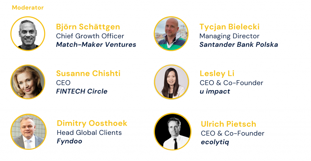 Speakers of "Mastering Corp-Up with Banks": How to leverage Corp-Up to unlock ESG opportunities